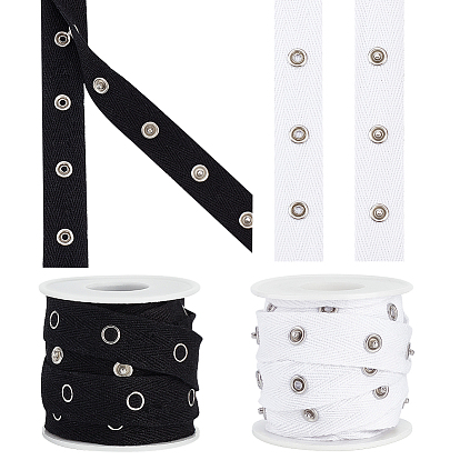 Ahademaker 5 ярды 2 цвета швейная застежка лента лента, замена застежки на металлические кнопки, для пошива промежности детского белья, с пластиковыми пустыми катушками