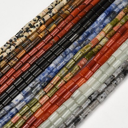 Природных драгоценных камней смешанного бисер нитей, колонка, смешанные окрашенные и неокрашенные