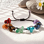 Bracelets ajustables pour femmes, ornés de pierres précieuses de chakra tressées.