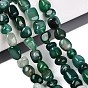 Natural Agate Beads Strands, Nuggets, Dyed & Heated, Tumbled Stone