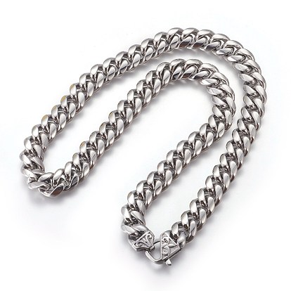 201 Stainless Steel Curb Chain Necklaces