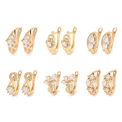 Micro cuivres ouvrent zircons boucles d'oreilles