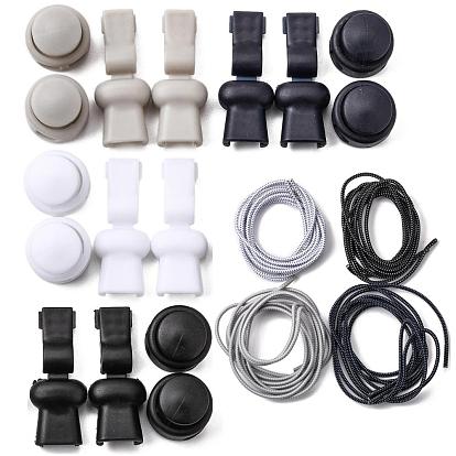 16 набор 4 цвета эластичный замок шнурок своими руками