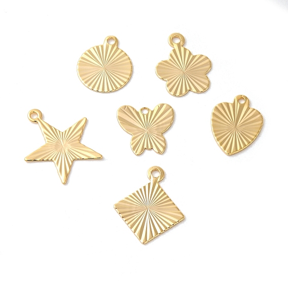 Латунные подвески, реальный 18 k позолоченный