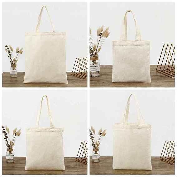 Cotton Cloth Blank Canvas Bag, Vertical Tote Bag for DIY Craft