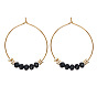Bohemian Ethnic Crystal Hoop Earrings - Exaggerated, European and American Fashion.