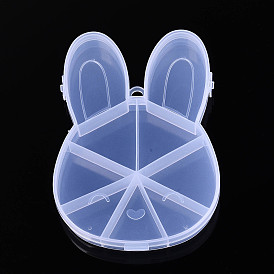 Пасхальный кролик 9 пластиковые контейнеры для хранения бусин с откидной крышкой