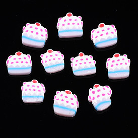 Handmade Polymer Clay Cabochons, Polymer Clay Slices for Resin Crafts & DIY Projects, Imitation Food, Cake