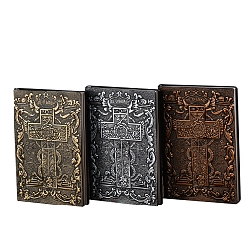 3D Embossed PU Leather Notebook, A5 Tarot Card Ace of Wands Pattern Journal, for School Office Supplies