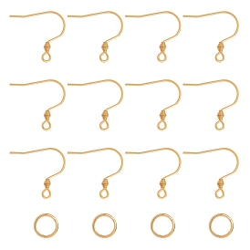 Unicraftale 304 Stainless Steel Earring Hook Findings, Ear Wire, with Open Jump Rings