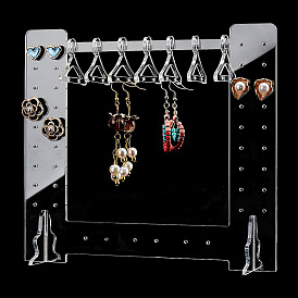 1 Set Transparent Acrylic Earring Display Stands, Cloth Hanger Shape