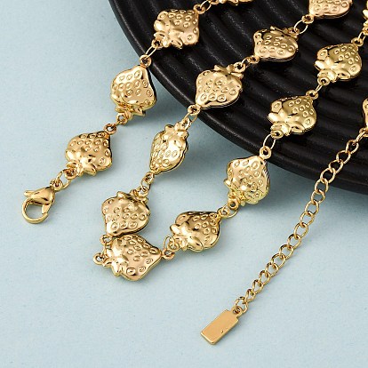 304 Женские ожерелья из нержавеющей стали с клубничными звеньями