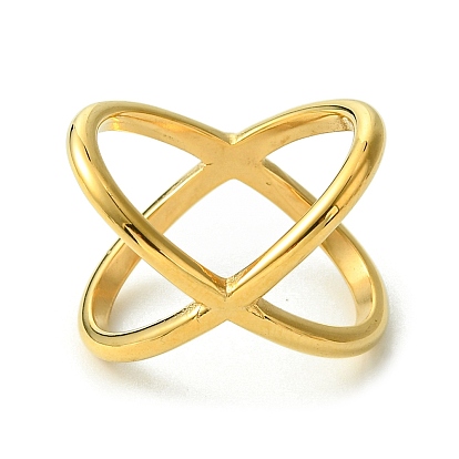 304 палец кольца из нержавеющей стали, кольца крест-накрест для женщин, ионное покрытие (ip)