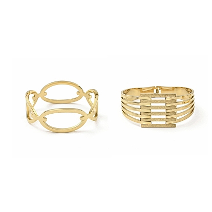 304 bracelets articulés creux en acier inoxydable pour femmes