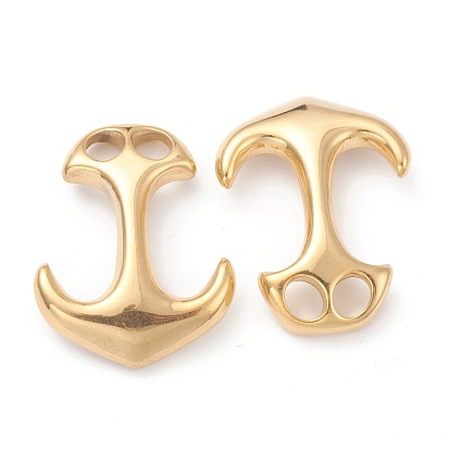 304 Stainless Steel Hook Clasps, For Leather Cord Bracelets Making, Anchor