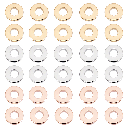 60Pcs 3 Colors 201 Stainless Steel Linking Rings, Donut