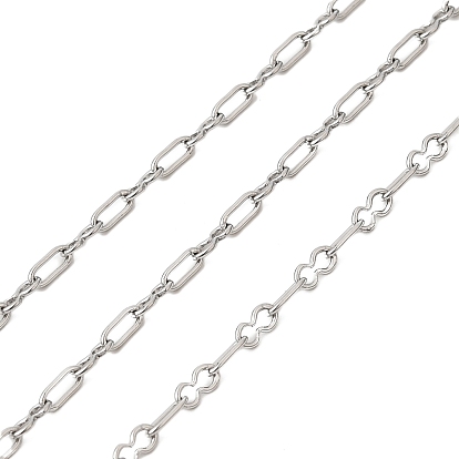 304 цепи прямоугольные звенья нержавеющие, пайки, с катушкой