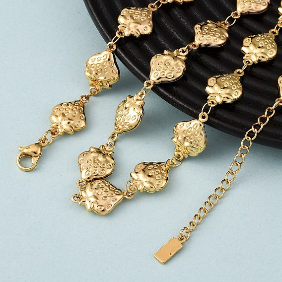 304 Женские ожерелья из нержавеющей стали с клубничными звеньями