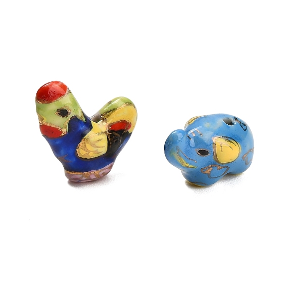 Фарфоровые бусины ручной работы, ручная роспись