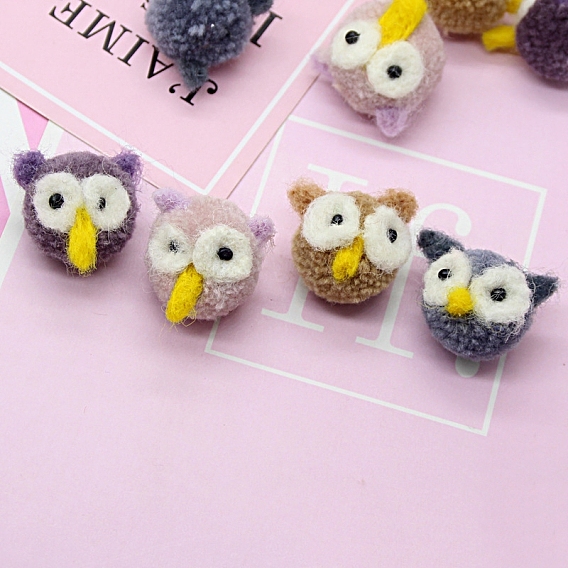 Owl Handmade Wool Felt Ornament Accessories, for DIY Children Hair Tie