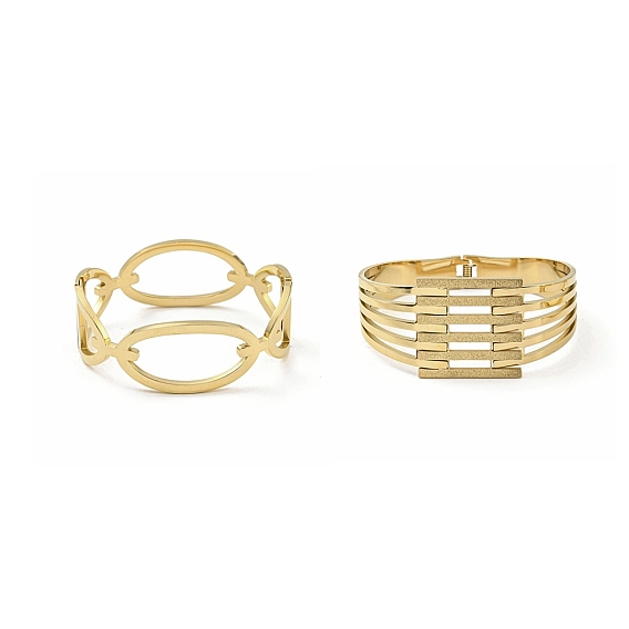 304 bracelets articulés creux en acier inoxydable pour femmes