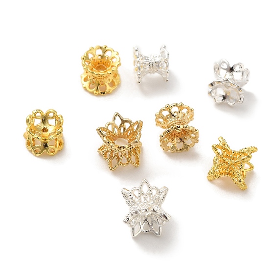 Шапочки и конусы для бусин, латунные, долговечный, без кадмия и без свинца