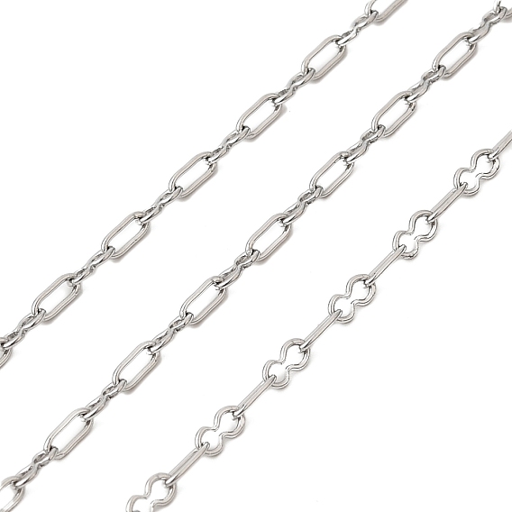 304 цепи прямоугольные звенья нержавеющие, пайки, с катушкой