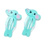 Cute Spray Painted Iron Snap Hair Clips, Elephant, for Childern