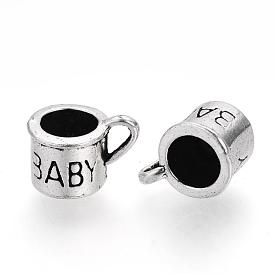 Tibetan Style Alloy Pendants, Cup with Baby, Cadmium Free & Lead Free