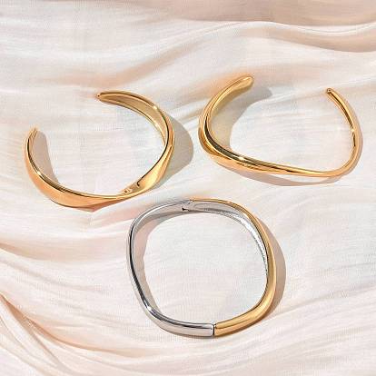 304 браслеты из нержавеющей стали, широкие браслеты для женщин