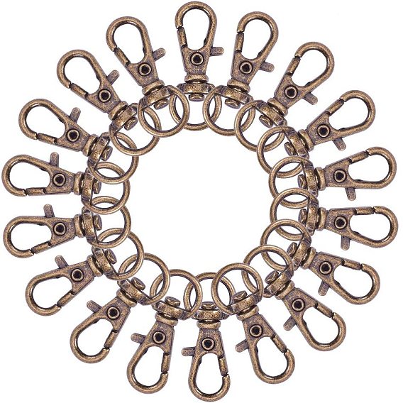 Сплав поворотный Lobster Claw застежками, поворотный карабин-лобстер, Материалы для плетения ювелирных изделий