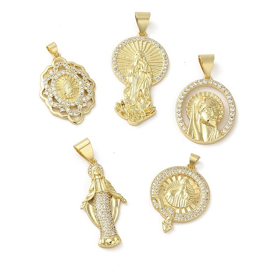 Покрытие стойки латунь микропаве прозрачные подвески из кубического циркония, без кадмия и без свинца, долговечный, реальный 18 k позолоченный