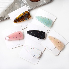 Cellulose Acetate Snap Hair Clips for Women Girls