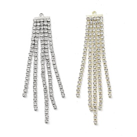 Alloy with Rhinestone Cup Chains Tassel Pendants