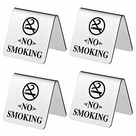 4шт. стол из нержавеющей стали для отеля или ресторана, табличка «Курение запрещено»