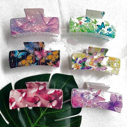 Пластиковые заколки для волос с когтями бабочки, аксессуары для волос для женщин и девочек