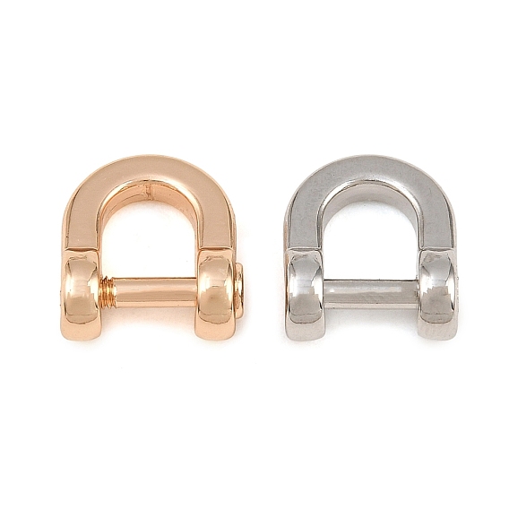 Anillo en D desmontable de aleación con forma de herradura, Herrajes artesanales para correas de bolsos