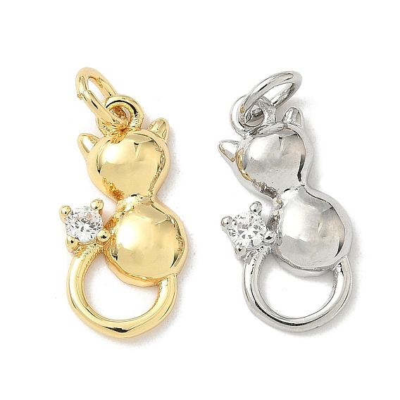 Кулон из циркония, форма кошки, с целью перехода в кольце, долговечный, без кадмия и без свинца, стойки покрытие