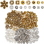 320Pcs 16 Styles Tibetan Style Alloy 4-Petal Bead Caps, Cadmium Free & Lead Free
