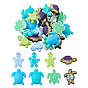16Pcs 8 Styles Food Grade Eco-Friendly Silicone Beads, Sea Turtle