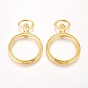 Alloy Open Back Bezel Pendants, For DIY UV Resin, Epoxy Resin, Pressed Flower Jewelry, Ring
