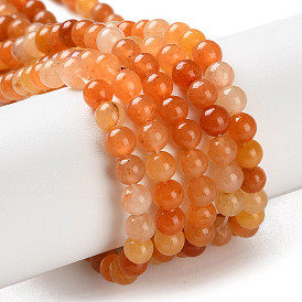 Natural Red Aventurine Beads Strands, Round