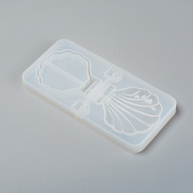 Foldable Makeup Mirror Silicone Resin Molds, for DIY UV Resin & Epoxy Resin Craft Casting Making