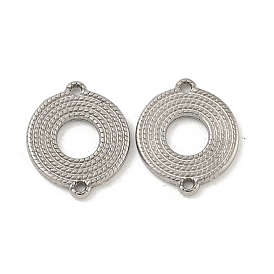 304 Stainless Steel Connector Charms, Round Ring Link