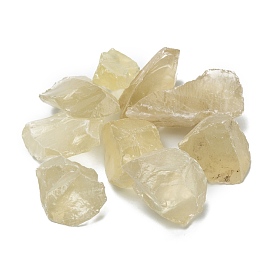 Rough Raw Natural Lemon Quartz Beads, for Tumbling, Decoration, Polishing, Wire Wrapping, Wicca & Reiki Crystal Healing, No Hole, Nuggets