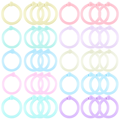 250 шт. 10 цветные пластиковые листы в форме сердца для книг-папок с кольцами-петлями