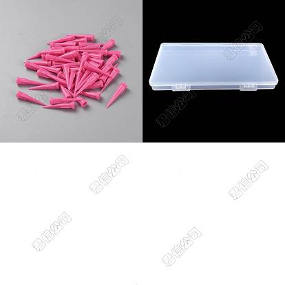 200pcs aiguilles en plastique, embouts de distribution pour un remplissage précis du fluide de colle