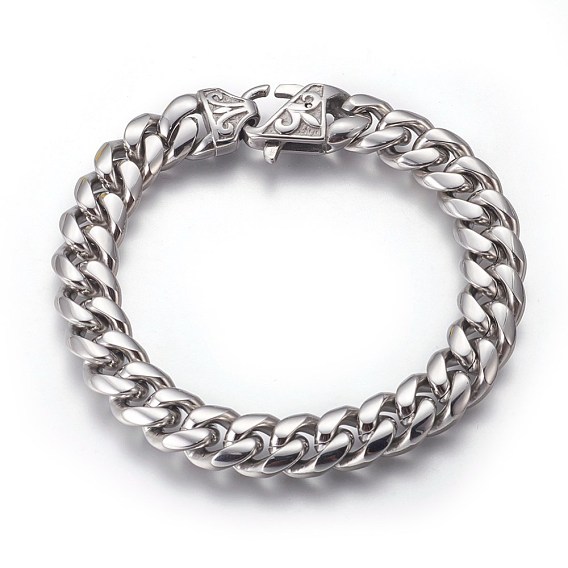 201 Stainless Steel Curb Chain Bracelets