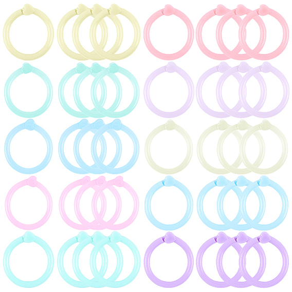 250 шт. 10 цветные пластиковые листы в форме сердца для книг-папок с кольцами-петлями