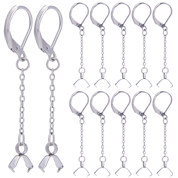 28 шт. 304 серьги с рычагом из нержавеющей стали, ушная проволока с зажимом